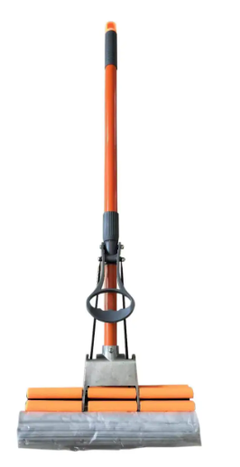 Швабра роликова оранжева WD02 з подвійнім віджимом, 110см WERK